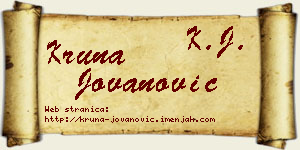 Kruna Jovanović vizit kartica